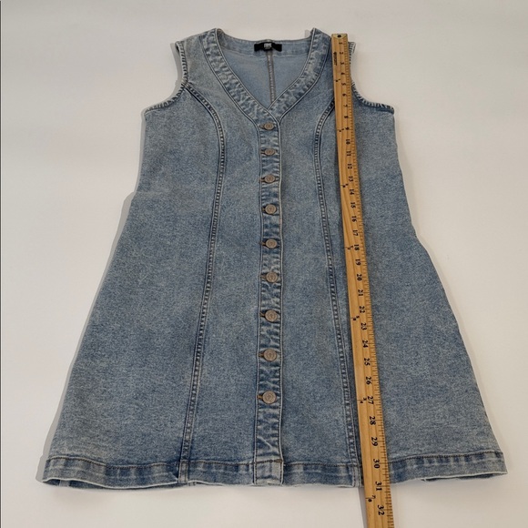 Frye Denim Mini Dress Size XS Button Front EUC Western - Picture 7 of 10